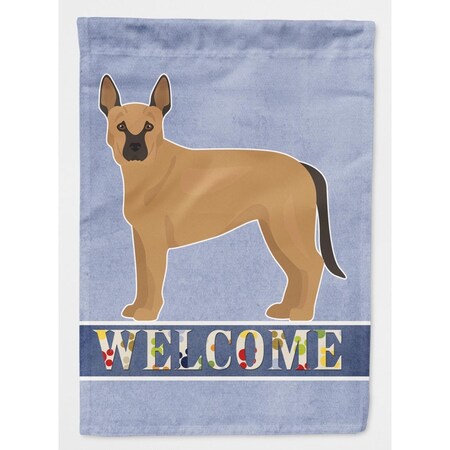 Carolines Treasures Tan German Shepherd Mastiff Mix Welcome Flag Canvas House Size CK3738CHF